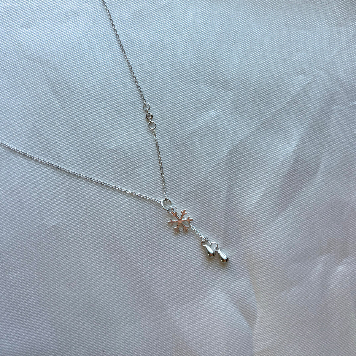 Falling Snowflake Necklace