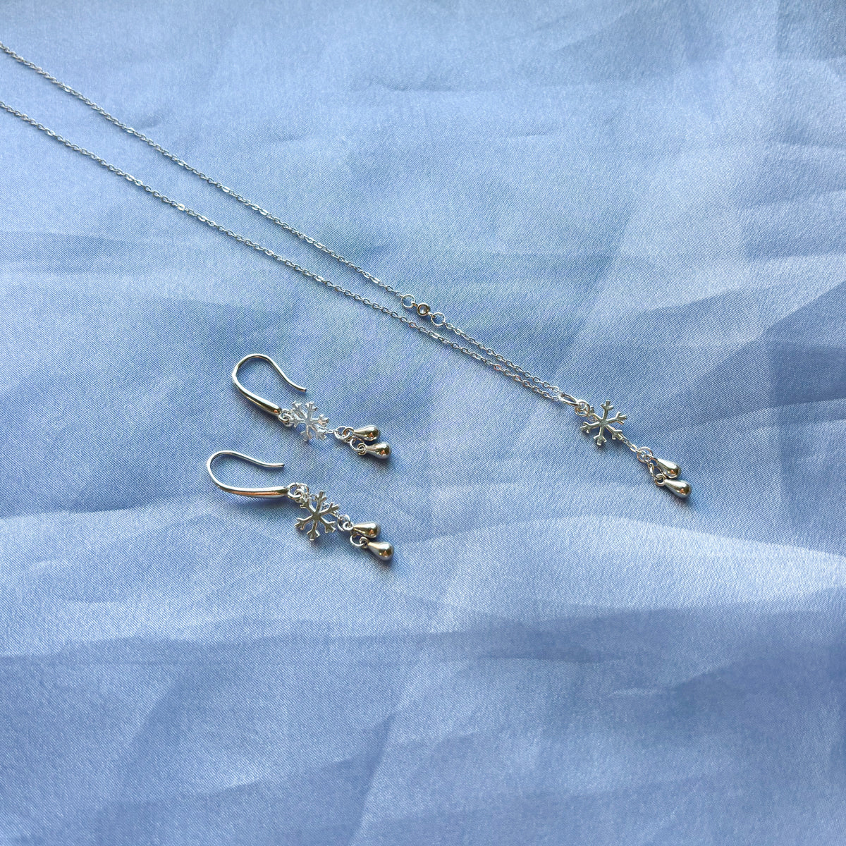 Falling Snowflake Necklace