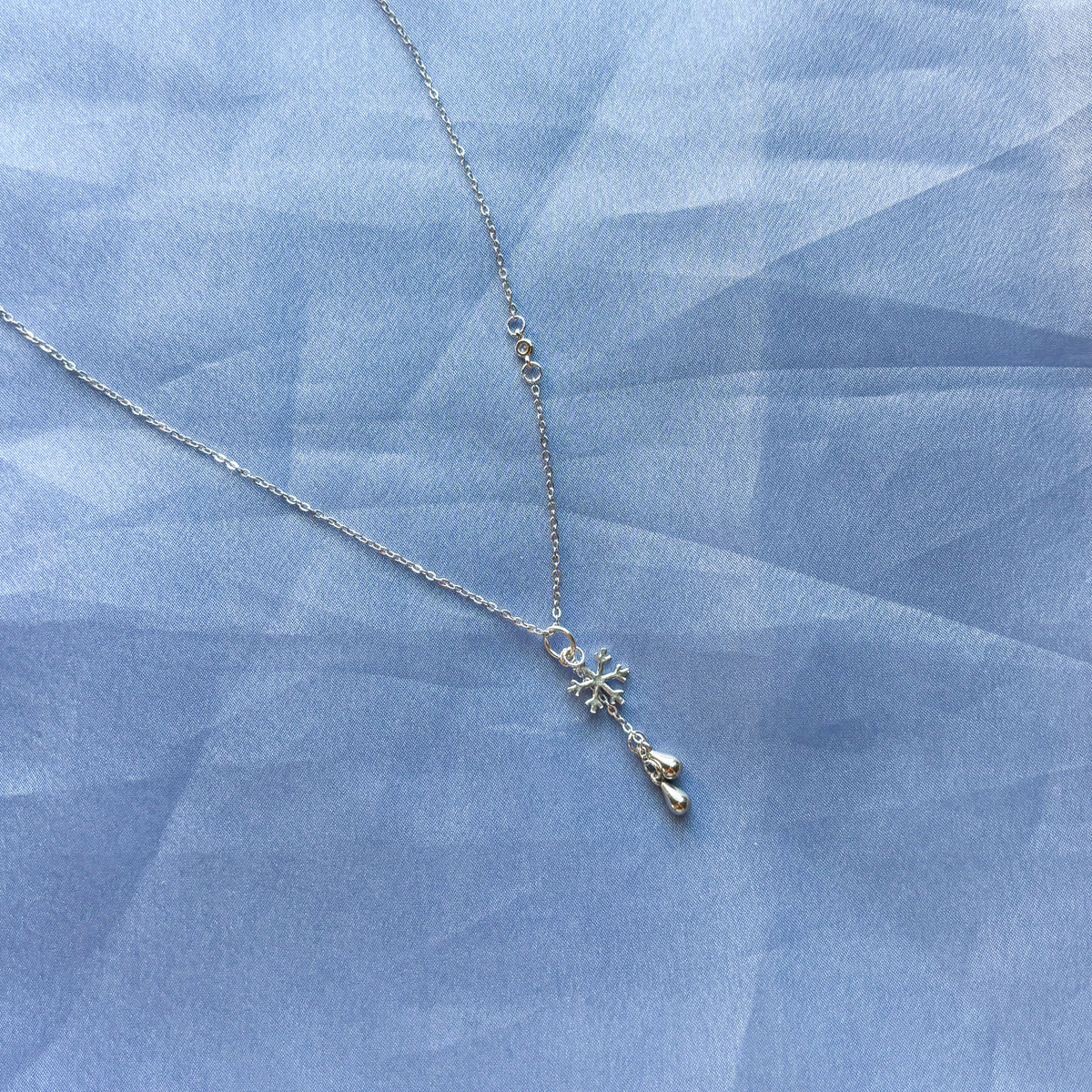 Falling Snowflake Necklace